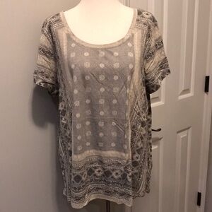 LUCKY BRAND Patterned Knit Top